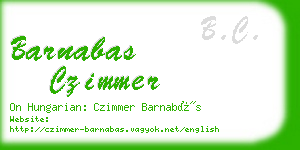 barnabas czimmer business card